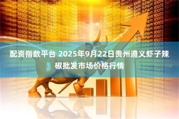 配资指数平台 2025年9月22日贵州遵义虾子辣椒批发市场价格行情