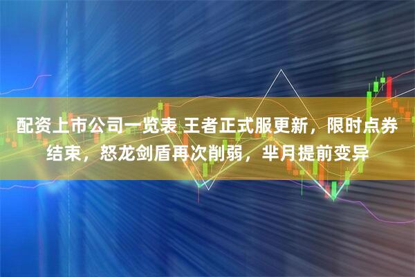 配资上市公司一览表 王者正式服更新，限时点券结束，怒龙剑盾再次削弱，芈月提前变异